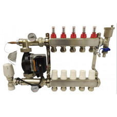 Колектор неіржавка сталь у складі на 5 контурів "Krakow" з насосом