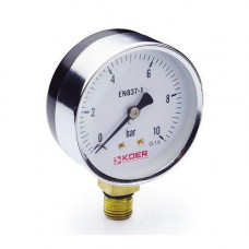 Манометр Koer радіальний 610R 10 bar, D=63 мм, 1/4'''