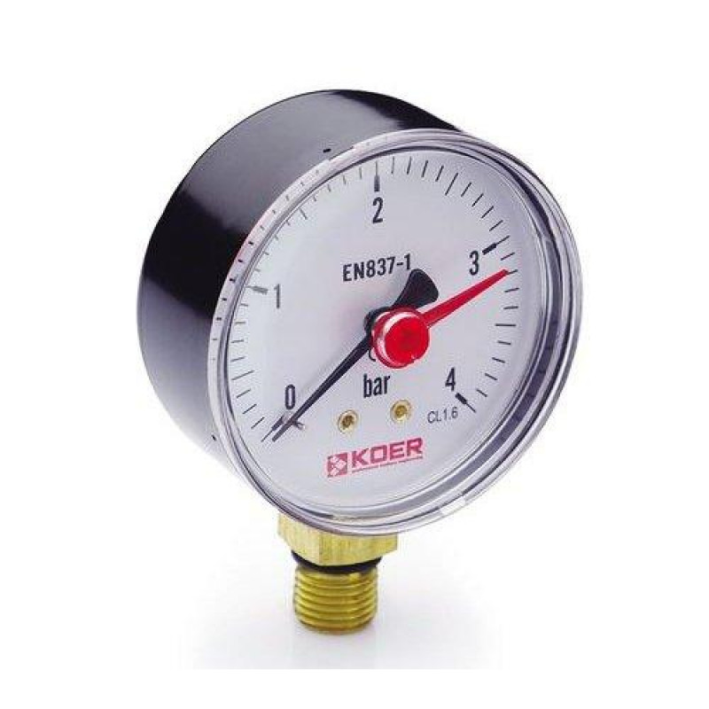 Манометр Koer радіальний 621R 4 bar, D=63 мм, 1/4'''