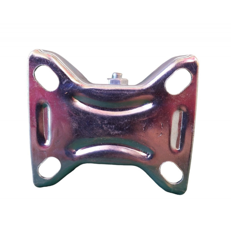 Колесо 75 мм на чорній гумі, не поворотне (глухе)