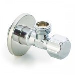 Кран кутовий вентильний KOER 1/2"х3/4" хромований
