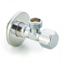 Кран угловой вентильный KOER 1/2"х3/4" хромированный