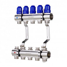 Латунний колектор "KOER на 5 контурів для радіаторного опалення