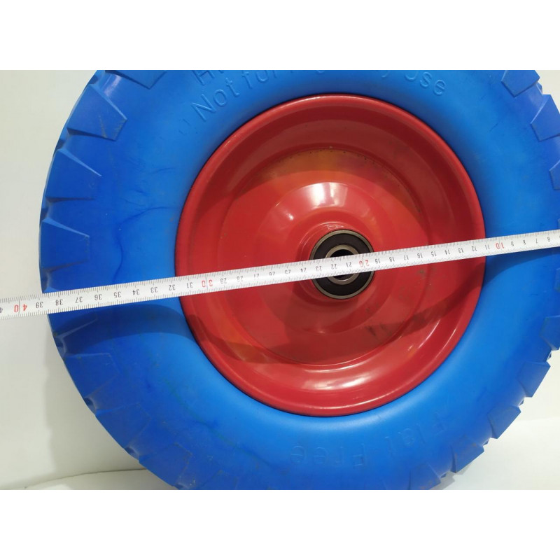 Колесо на тачку пінополіуретанове 4.00-8/16 мм (4.80/4.00-8) діаметром 390 мм