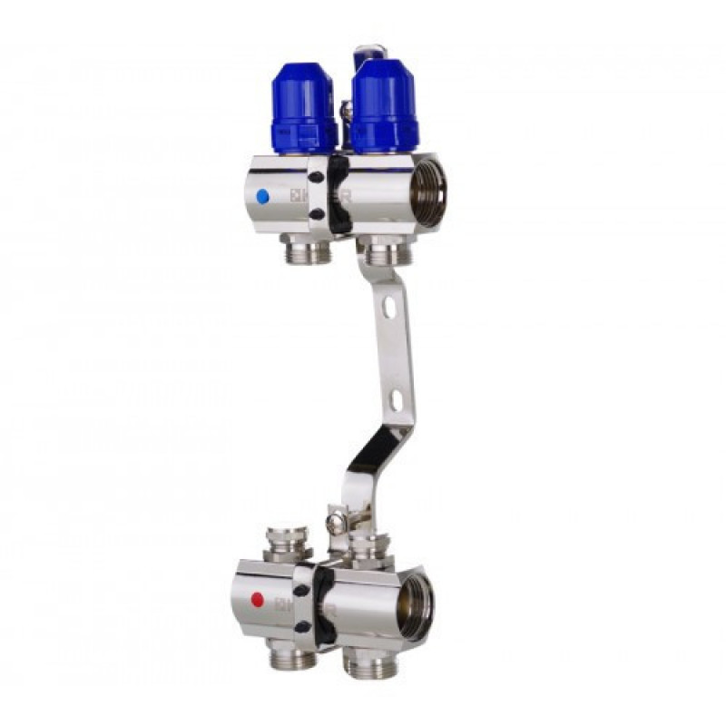 Латунний колектор "KOER на 2 контури для радіаторного опалення