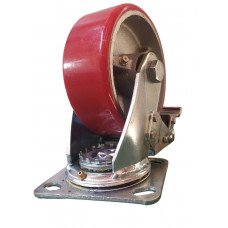 Колесо 125 мм поворотне з гальмом, навантаження до 320 кг