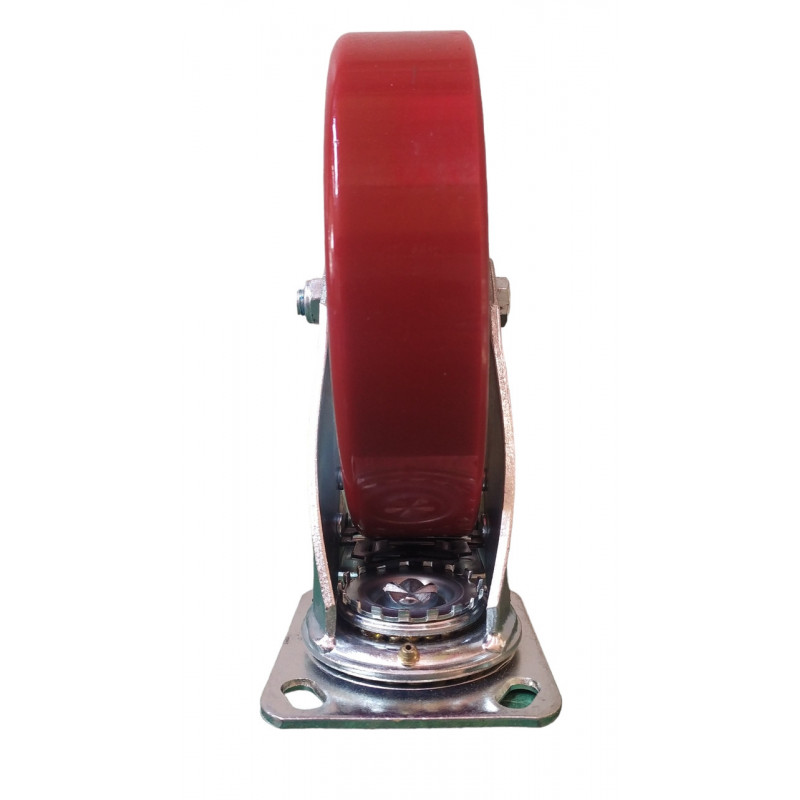 Колесо 200 мм поворотне з гальмом, навантаження до 500 кг