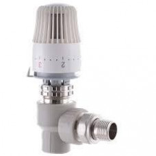 Кран термостатичний 25х3/4 з термоголовою, кутовий, "Koer" Чехія