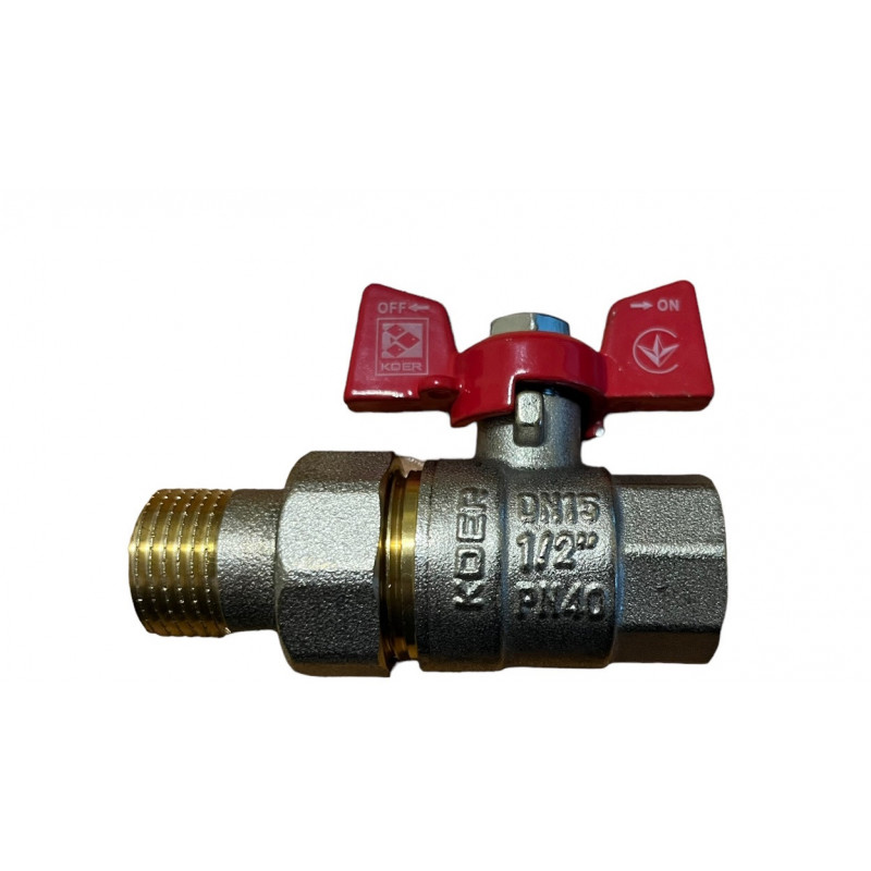 Кран Koer з американкою 1/2 Red