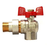 Кран з американкою 1/2" Гайка-Штуцер, кутовий, "Koer" Чехія