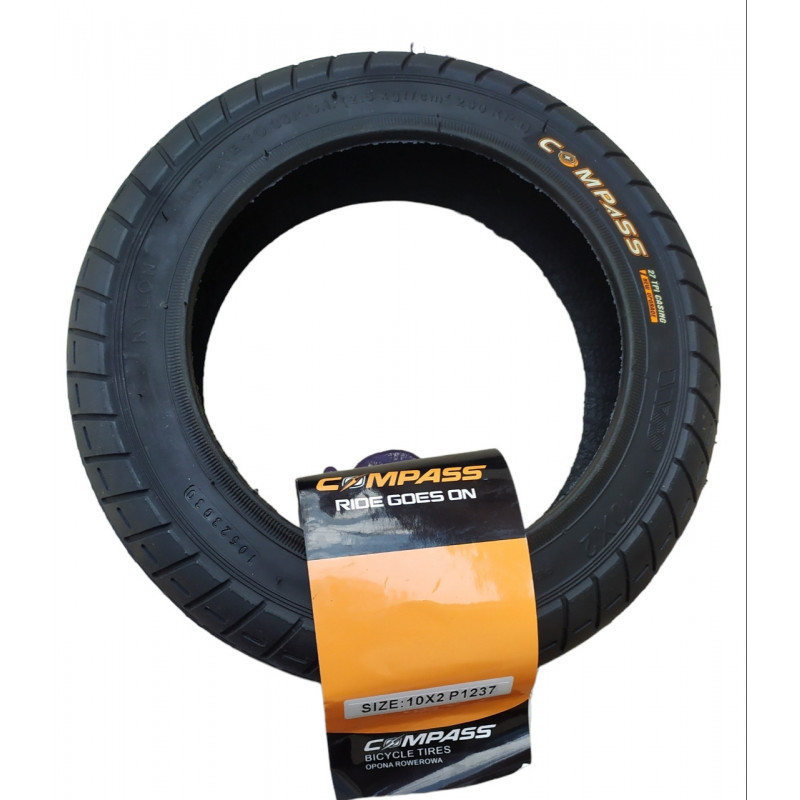 Покришка 10х2.0 на самокат, тачку, коляску, гіроборд, гіроскутер, "WANDA COMPASS" (50% гуми)