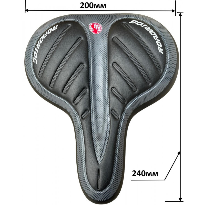 Велосідло без пружин, комфортне, велике, м'яке. Модель 7234