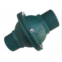 Зворотний клапан DN40 (1'1/2) на опалення, чавунний, кулька каучукова, Польща