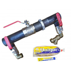 Байпас 2" (ДУ 50) з краном, короткий (400 мм)