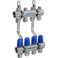 Колектор  латунний "GROSS" на 4 контури для опалення