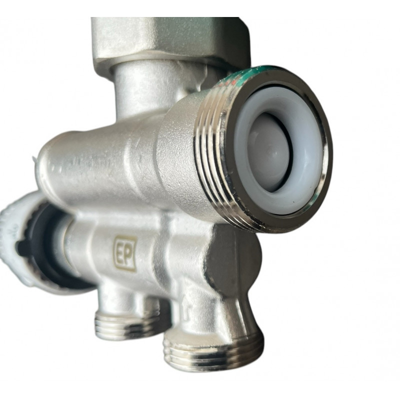 Колектор для теплої підлоги на 4 контури в зборі, нижнє підключення, «Europroduct» НЕРЖАВІЙКА