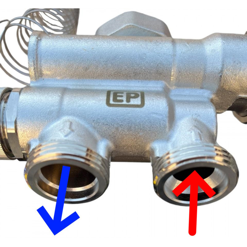 Колектор для теплої підлоги на 12 контурів у зборі, нижнє підключення, «Europroduct» НЕРЖАВІЙКА