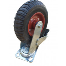 Колесо лите з кронштейном, діаметр 200 мм, поворотне з гальмом, (235 кг)
