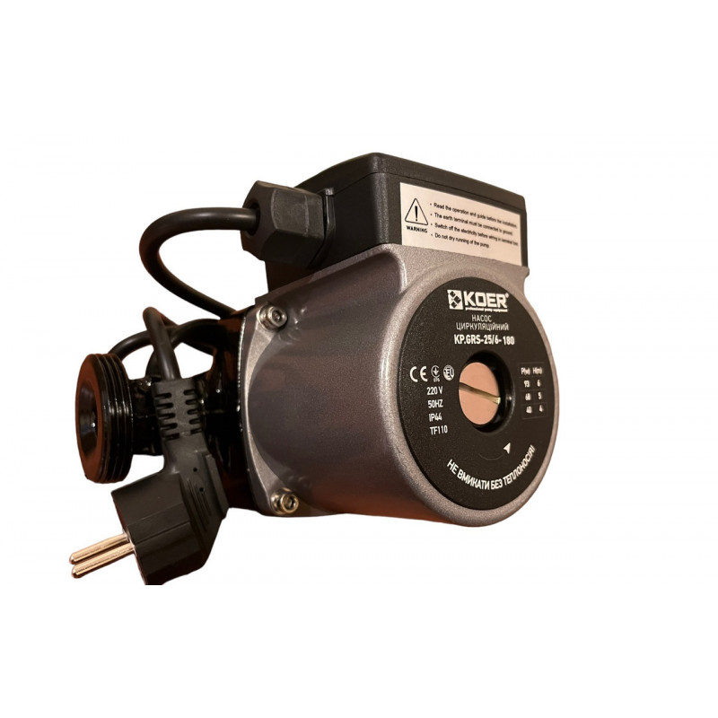 Насос циркуляційний "Koer" 25/6-180 з гайками, (мідна обмотка), Чехія