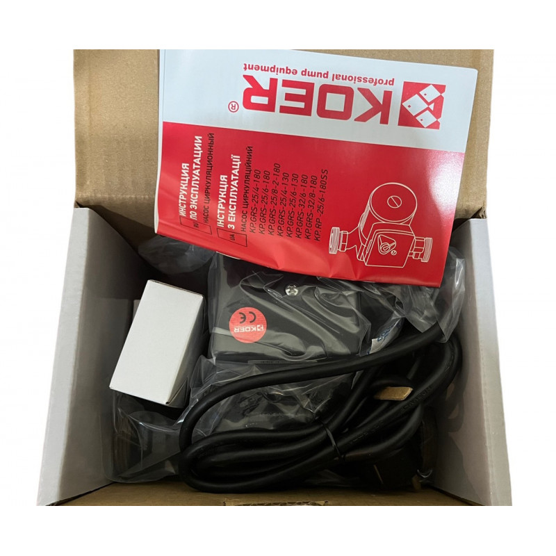 Насос циркуляційний "Koer" 25/8-2-180 з гайками, (мідна обмотка), Чехія