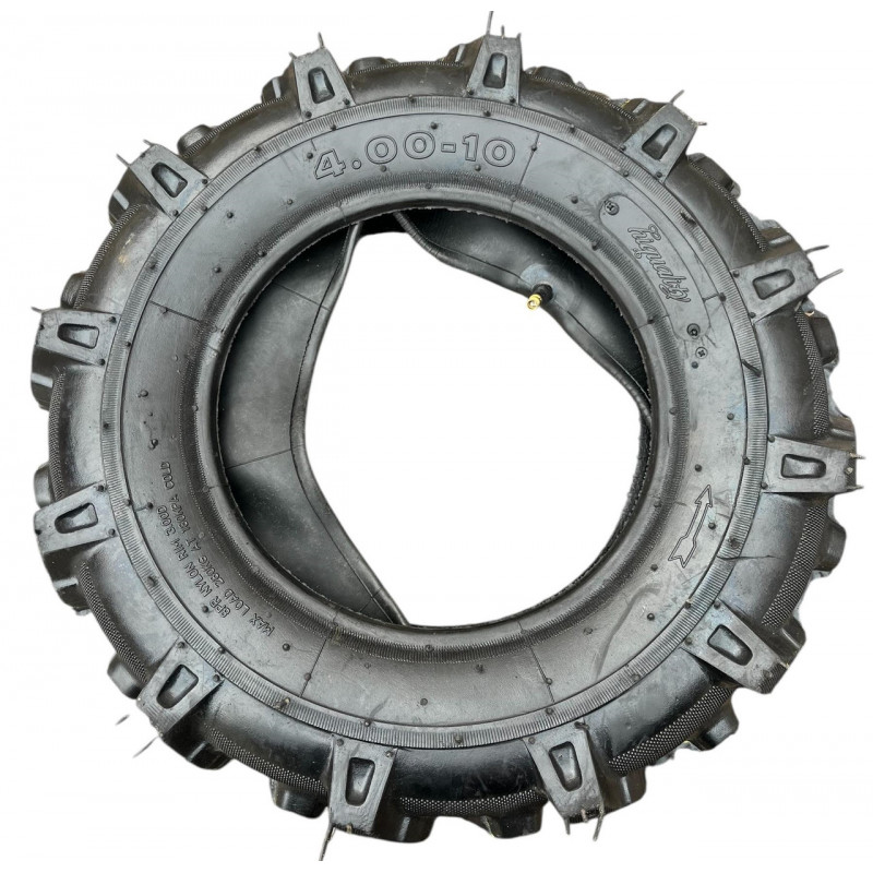 Покришка з камерою 4.00-10 8PR (Max.Load: 280 кг) для мотоблока, культиватора та мінітрактора