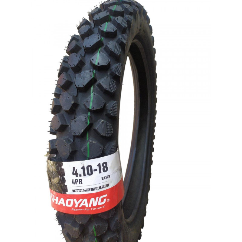 Покришка 4.10-18 (110/90-18) 59M камерна (ТТ) , "ChaoYang" (4PR) ШИПОВКА