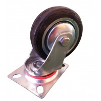 Колесо 75 мм поворотне, на чорній гумі