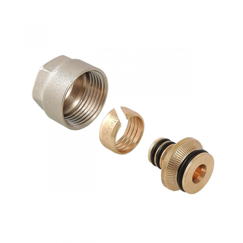 Колектор для теплої підлоги "GROSS" на 2 контури, латунний