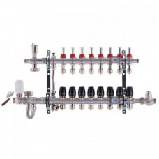 Колектор з вбудованим змішувальним вузлом в зборі на 8 контурів, нержавіюча сталь (SUS304)