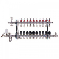 Колектор з вбудованим змішувальним вузлом в зборі на 10 контурів, нержавіюча сталь (SUS304)