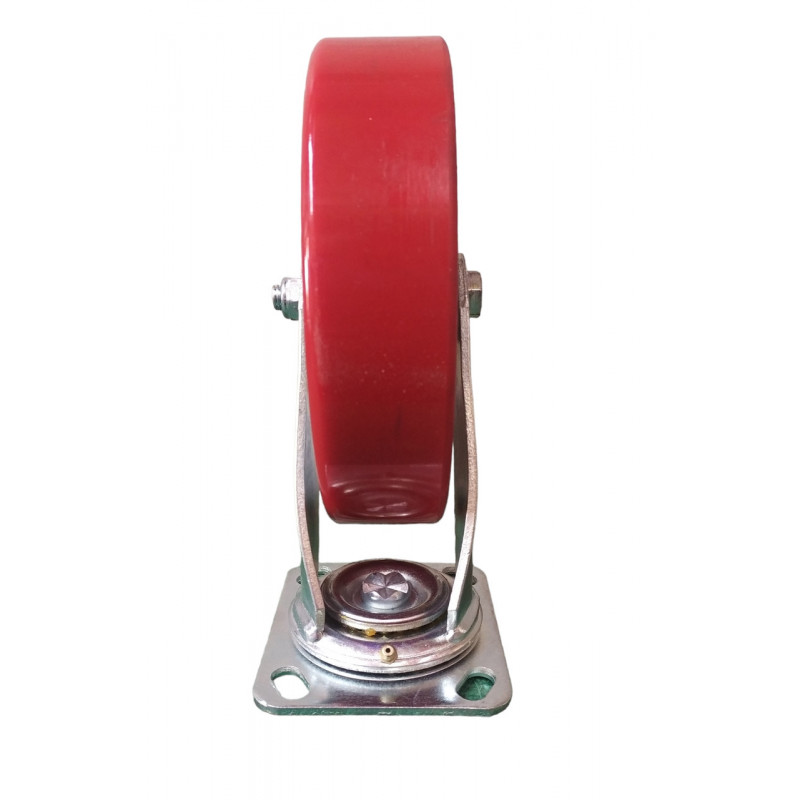 Колесо 200 мм поворотне, чавун/поліуретан, навантаження до 500 кг