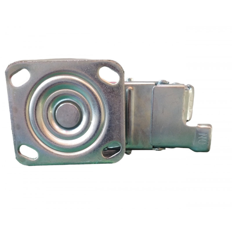 Колесо 200 мм поворотне з гальмом, чавун/поліуретан, навантаження до 500 кг