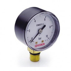 Манометр радіальний 10 bar, D=50мм, 1/4'' "Koer"