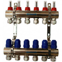 Колектор для теплої підлоги "GROSS" на 6 контурів, латунний