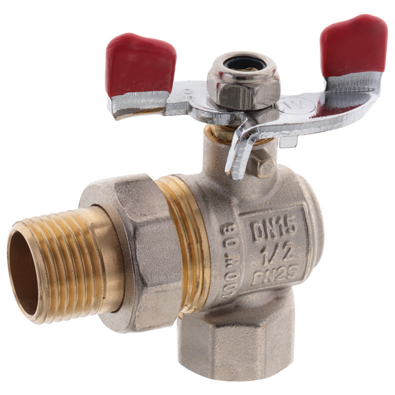 Кран з американкою кутовий 1/2" кульовий (ART 400)