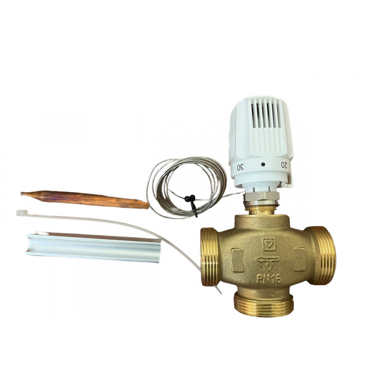 Термостатичний комплект Клапан CALIS-TS-RD DN25 +Термоголова Classic (20-50°С), "HERZ" Австрія