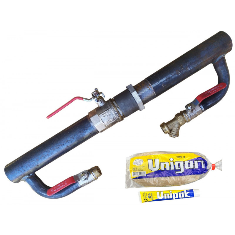 Байпас 2" (ДУ50) з краном, довгий (580 мм)