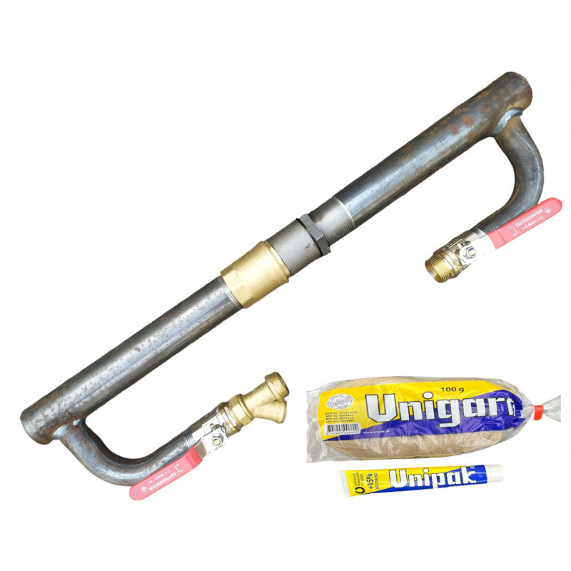 Байпас 1"1/2 (ДУ 40) з клапаном, довгий (670 мм)