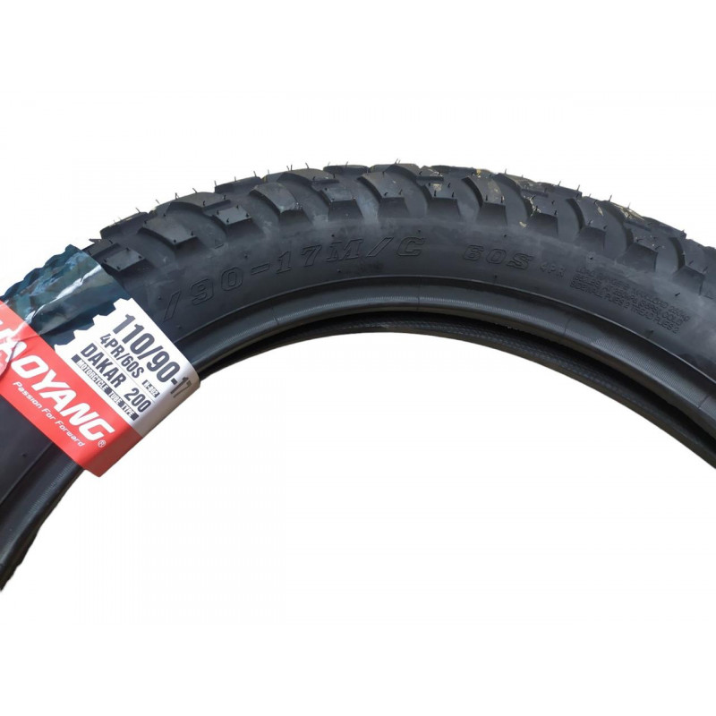 Мотопокришка 110/90-17 (4PR/60S), "ChaoYang" DAKAR 200 (ТТ) "ШИПОВКА"