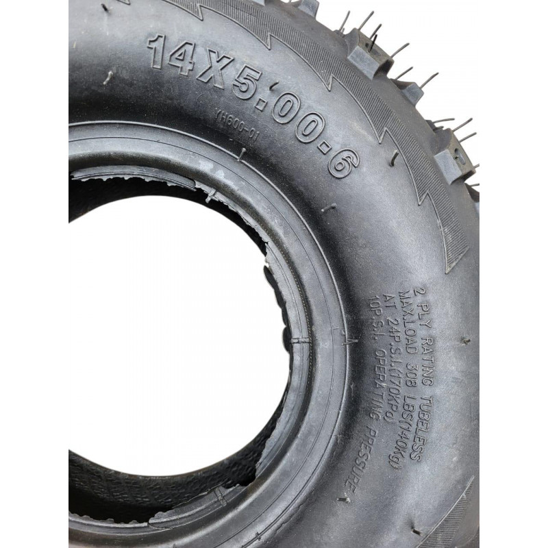 Покришка 14х5.00-6 на квадроцикл, баги, (TL-бескамерна), "WANDA" (2PR)