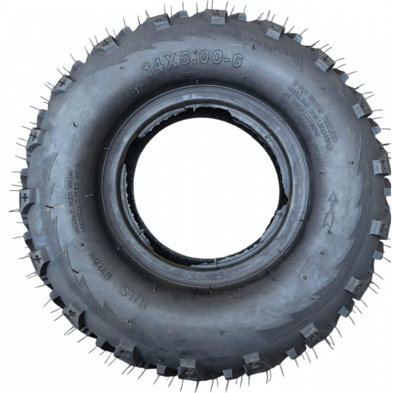 Покришка 14х5.00-6 на квадроцикл, баги, (TL-бескамерна), "WANDA" (2PR)