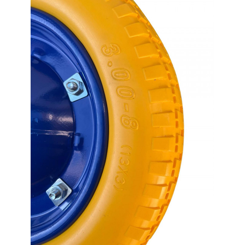 Колесо на тачку пінополіуретанове 3.00-8/16 мм (13х3) діаметром 350 мм