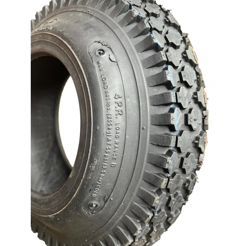 Покрышка 4.10/3.50-6 4PR (60% каучука) для садово-строительной тачки, тележки, детский квадроцикл "Deli Tire" Индонезия