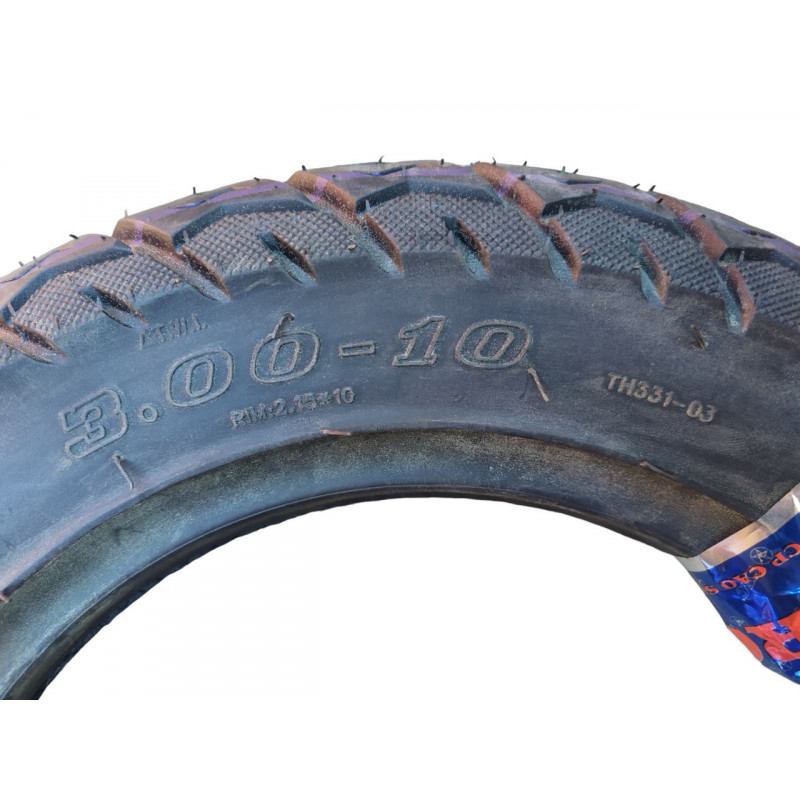 Покришка 3.00-10 безкамерна - TL, (4PR)