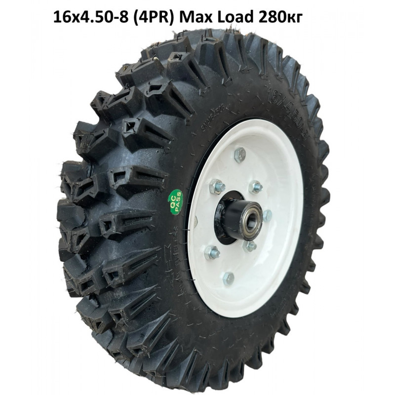 Колесо16х4.50-8 в сборі зі ступицею, (4PR) Max Load 280кг,  "WANDA"