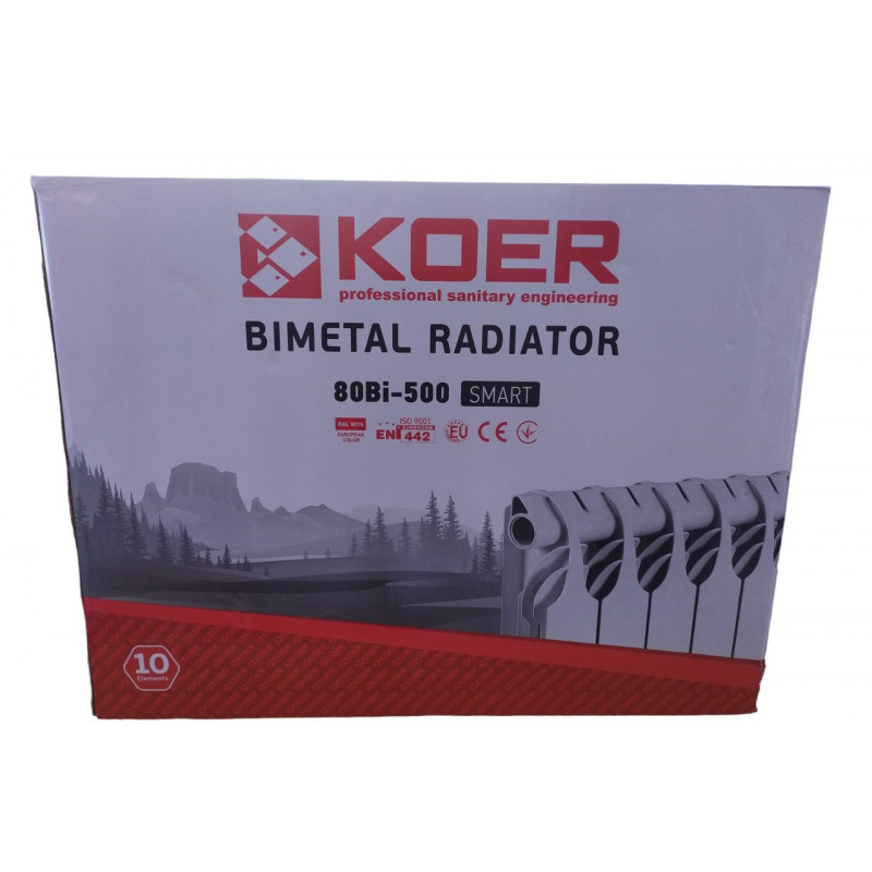 Радіатор біметалевий 80/500 SMART "Koer" Чехія