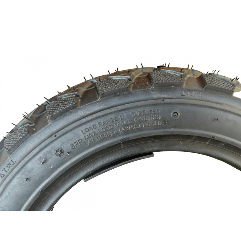 Покришка 3.00-10 49J, без камерна (TL), (8PR), Load Range "D", MAX LOAD 195кг
