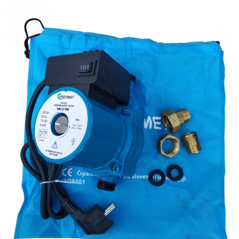 Насос підвищення тиску "Vodomet" 12/9, Р=120Вт (мідна обмотка), Словенія