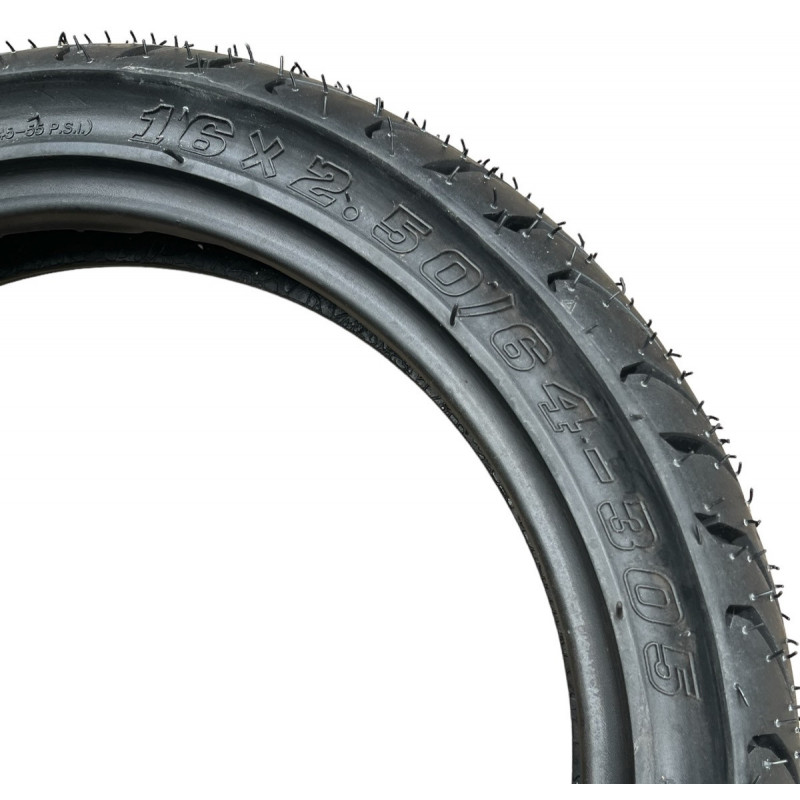 Покришка 16х2.50 безкамерна (TL), 8PR, Max. Load 136кг, Run flat tyre (посилений борт)
