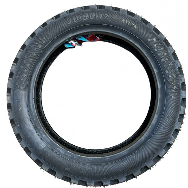 Шина 90/90-12 59J (6PR), Max Load 234кг, TUBELESS, "ВЕЗДЕХОД"